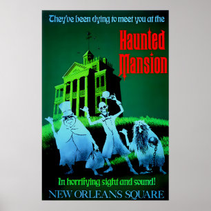 Disneyland 1969 Haunted Mansion Attraktionsposter Poster