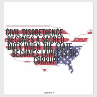 Disobedience Is A Duty In A Corrupt Nation Aufkleber