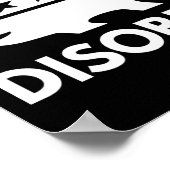 Disobey Libertarian Porcupine Resist Tyranny Gesch Poster (Ecke)