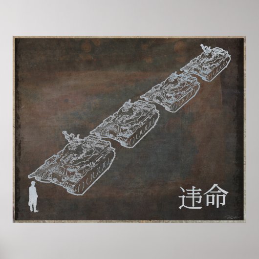 DISOBEY Tank Man Poster (Vorne)