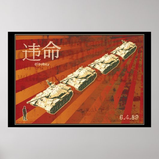 DISOBEY Tank Man Poster (Vorne)