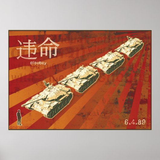 DISOBEY Tank Man Poster (Vorne)