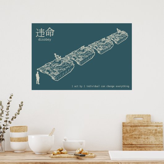 DISOBEY Tank Man Poster (Küche)