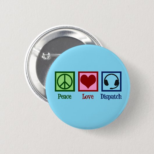 Dispatch für friedliche Liebe Button (Vorne & Hinten)
