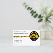 Dispatcher 911 Berufliches Emergency-Logo Visitenkarte (Stehend Vorderseite)