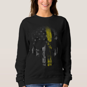 Dispatcher 911-Operator Dünne Goldgelbe Linie Disp Sweatshirt