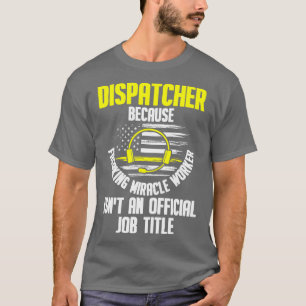 Dispatcher 911 Operator Thin Gold Yellow Line Dis T-Shirt