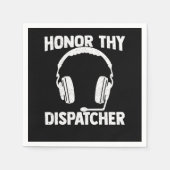 Dispatcher 911 Thin Gold Yellow Line Serviette (Vorderseite)