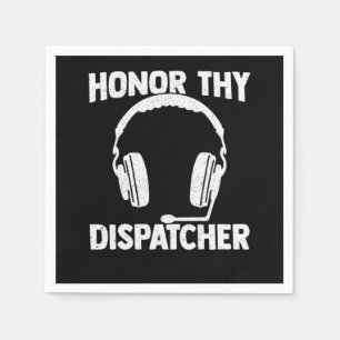 Dispatcher 911 Thin Gold Yellow Line Serviette
