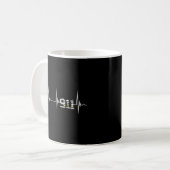 Dispatcher 911 US-amerikanisches Flaggenschlacke E Kaffeetasse (Vorderseite Links)