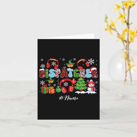 Dispatcher Christmas Tree Leopard Santa Snowman Jo Karte (Gelbe Blume)