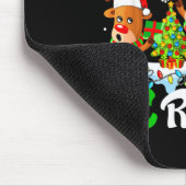 Dispatcher Crew Three Cute Santa Elf Reindeers Xma Mousepad (Ecke)