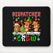 Dispatcher Crew Three Cute Santa Elf Reindeers Xma Mousepad (Vorne)