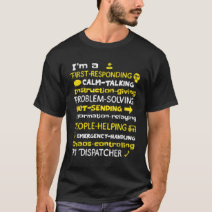 Dispatcher für den Notfall - Versand dünner gelber T-Shirt