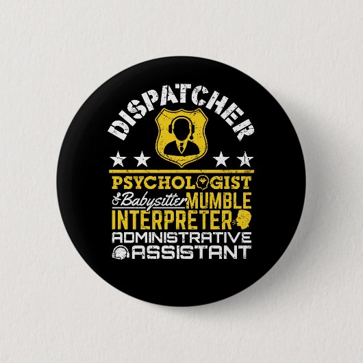 Dispatcher - Offizielle Roles Funny 911 Dispatch Button (Vorderseite)