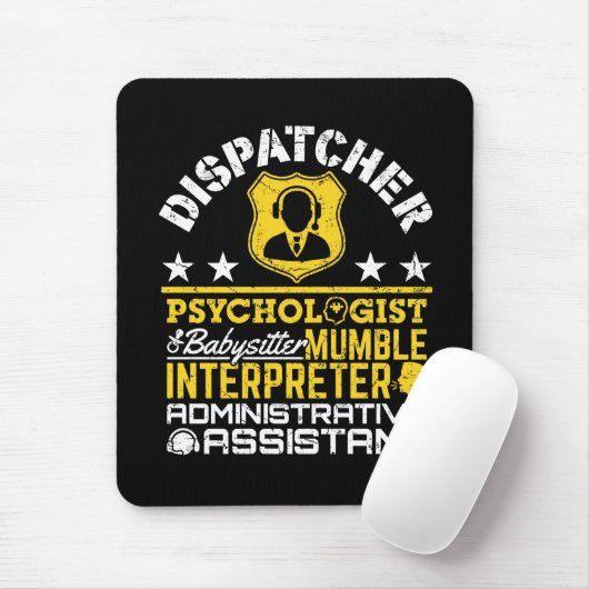 Dispatcher - Offizielle Roles Funny 911 Dispatch Mousepad (Mit Mouse)