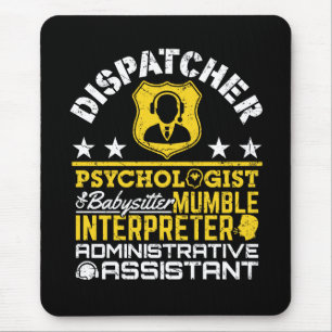 Dispatcher - Offizielle Roles Funny 911 Dispatch Mousepad
