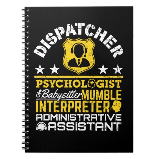 Dispatcher - Offizielle Roles Funny 911 Dispatch Notizblock (Vorderseite)