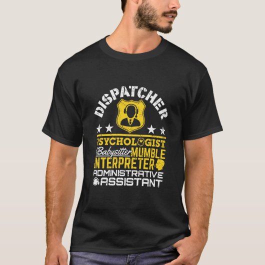 Dispatcher - Offizielle Roles Funny 911 Dispatch T-Shirt (Vorderseite)