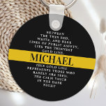 Dispatcher Poem Personalized Thin Gold Line  Schlüsselanhänger<br><div class="desc">Personalized Thin Gold Line Keychain for 911 dispatchers and police dispatchers. Personalize this dispatcher keychain with name. This personalized dispatcher gift is perfect for police dispatcher appreciation, 911 dispatcher thank you gifts, and dispatcher retirement gifts or party favors. Order these dispatchers gifts bulk for the police department or fire station....</div>