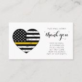 Dispatcher Police 911 Thin Gold Line Vielen Dank Visitenkarte (Vorderseite)