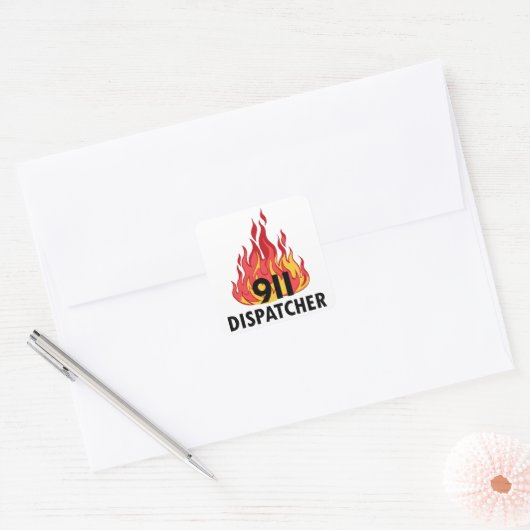 Dispatcher Quadratischer Aufkleber (Umschlag)