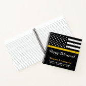 Dispatcher Retirement Thin Gold Line Flaggengast Notizblock (Innenseite)