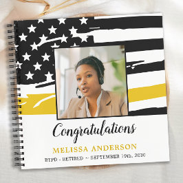 Dispatcher Retirement Thin Gold Line Foto Gast Notizblock