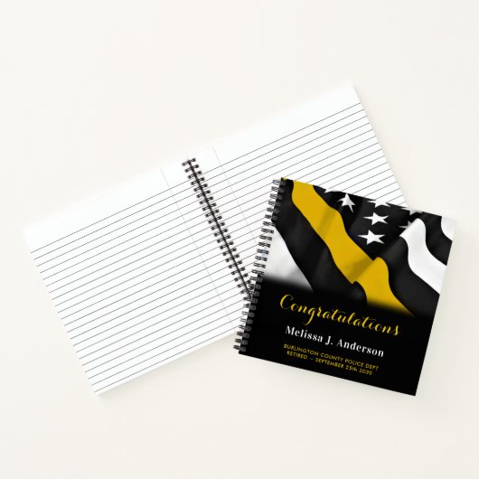 Dispatcher Retirement Thin Gold Line Party Gast Notizblock (Innenseite)