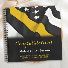 Dispatcher Retirement Thin Gold Line Party Gast Notizblock