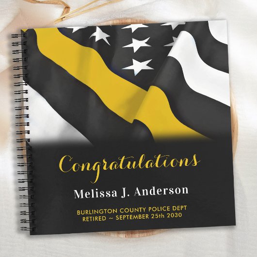 Dispatcher Retirement Thin Gold Line Party Gast Notizblock