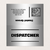Dispatcher Scannable QR Business Card Visitenkarten (Außenseite Aufgefaltet)