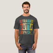 Dispatcher Straight Outta Dispatch 911 EMS Gold T-Shirt (Vorne ganz)
