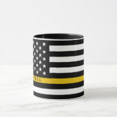 Dispatcher Styling American Flag Individuelle Name Tasse (Zentrum)