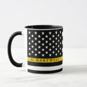 Dispatcher Styling American Flag Individuelle Name Tasse (Links)