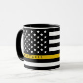 Dispatcher Styling American Flag Individuelle Name Tasse (Vorderseite Links)