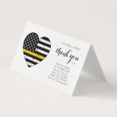 Dispatcher Thin Gold Line 911 Polizei Vielen Dank Visitenkarten (Vorderseite)