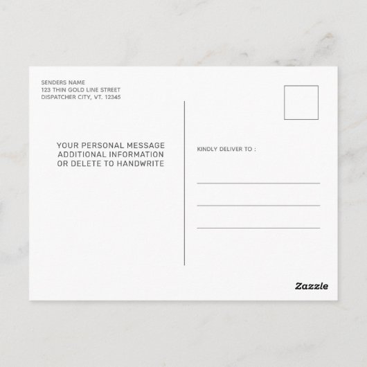 Dispatcher Thin Gold Line American Flag Retirement Postkarte (Rückseite)