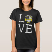 Dispatcher Thin Yellow Line Liebe Creepy Calls 911 T-Shirt (Vorderseite)
