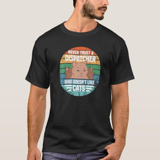 Dispatcher und Katzen T-Shirt (Vorderseite)