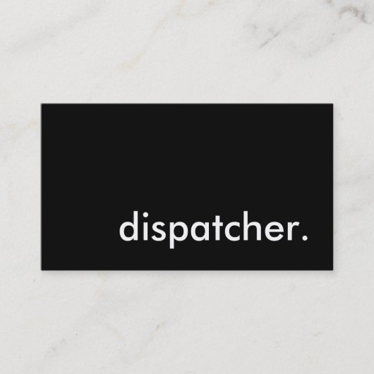 Dispatcher. Visitenkarte (Vorderseite)