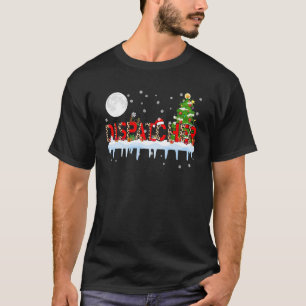 Dispatcher Weihnachtsbaum Licht Leopard Santa Hut T-Shirt