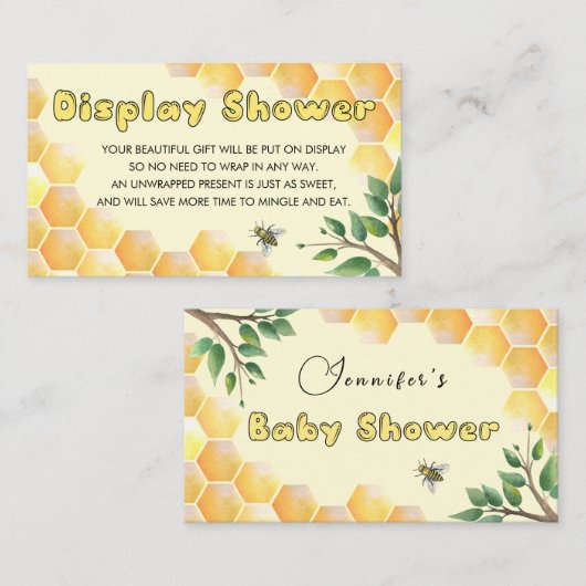 Display Baby Showingkarte Begleitkarte (Vorne/Hinten)