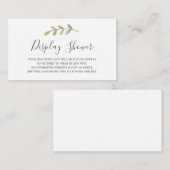 Display Baby Showingkarte Begleitkarte (Vorne/Hinten)