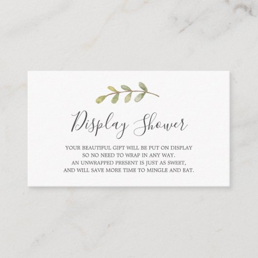 Display Baby Showingkarte Begleitkarte (Vorderseite)