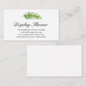 Display Baby Showingkarte Begleitkarte (Vorne/Hinten)