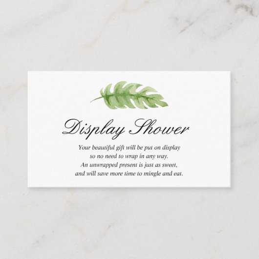 Display Baby Showingkarte Begleitkarte (Vorderseite)