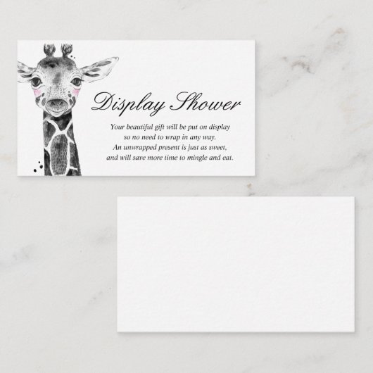 Display Baby Showingkarte Begleitkarte (Vorne/Hinten)