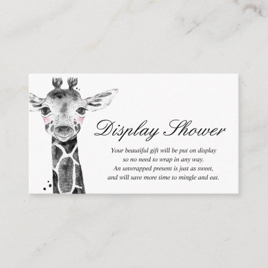 Display Baby Showingkarte Begleitkarte (Vorderseite)