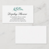 Display Baby Showingkarte Begleitkarte (Vorne/Hinten)